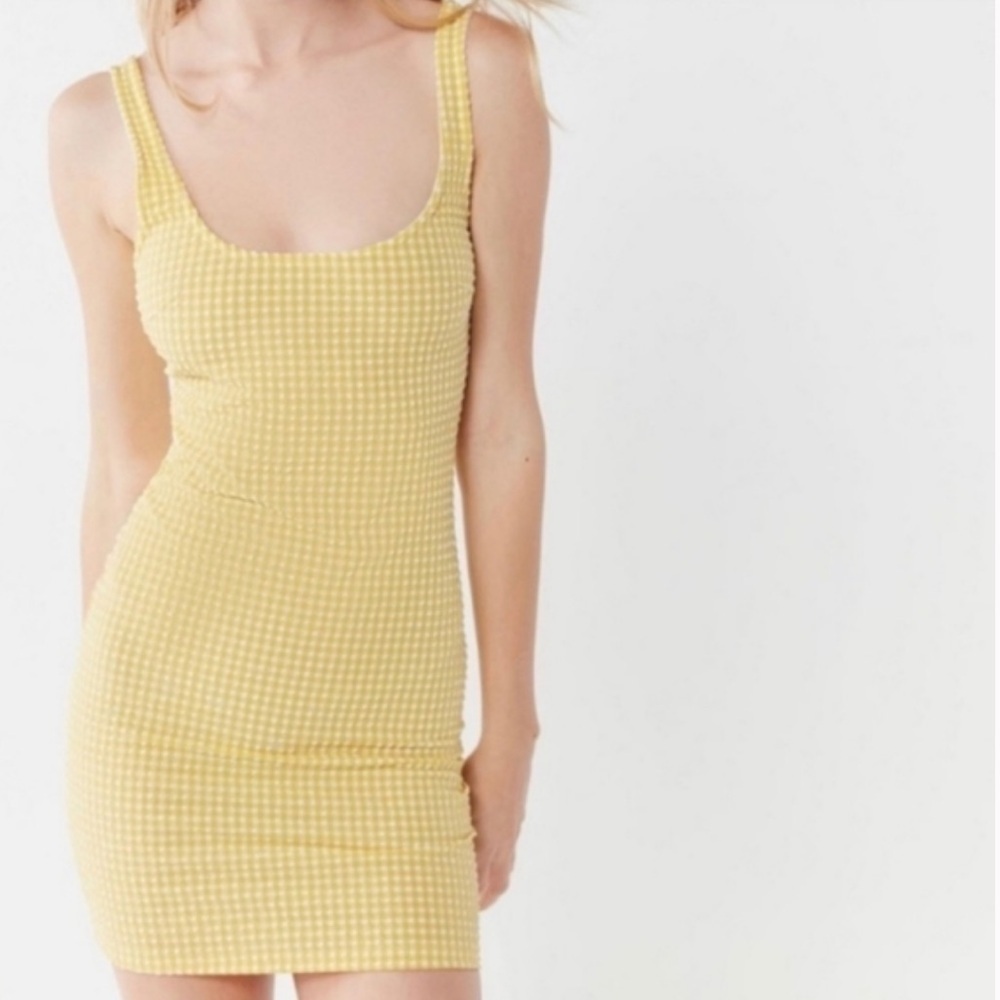 Urban Outfitters Yellow Gingham Tank Dress